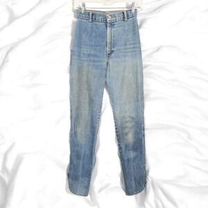 Vintage Chic By H.I.S. Jeans Woman 6/7 Blue Distressed High-waist 80s Sexy 24x28